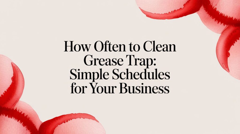 how often to clean grease trap article title