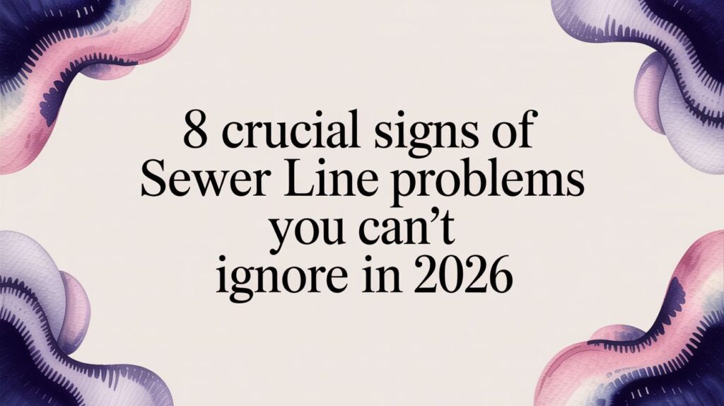 signs of sewer line problems sewer issues