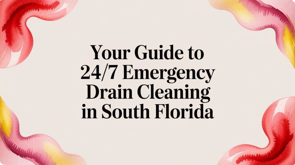 emergency drain cleaning guide watercolor
