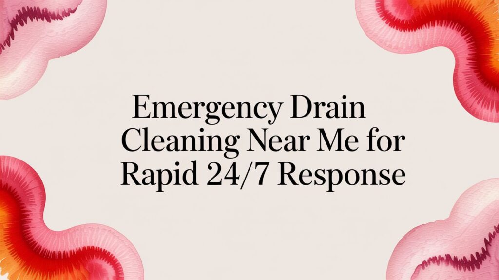 emergency drain cleaning near me drain cleaning