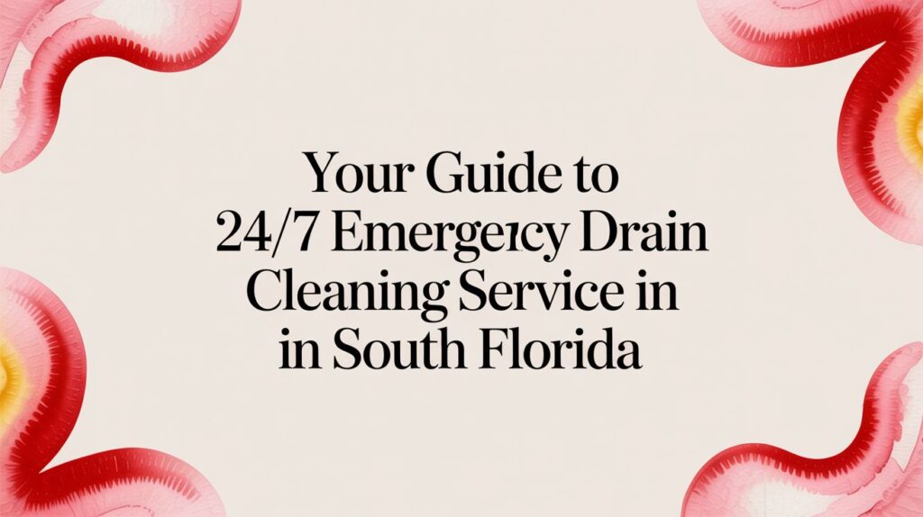 emergency drain cleaning service service guide