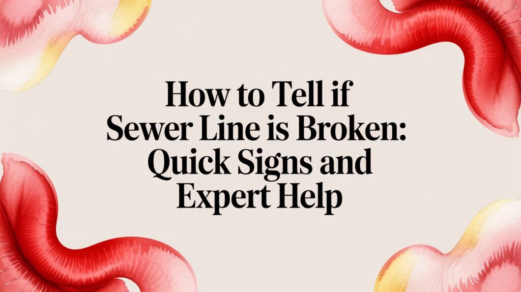 how to tell if sewer line is broken headline