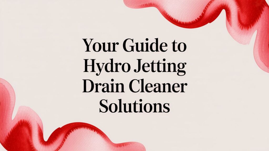 hydro jetting drain cleaner guide