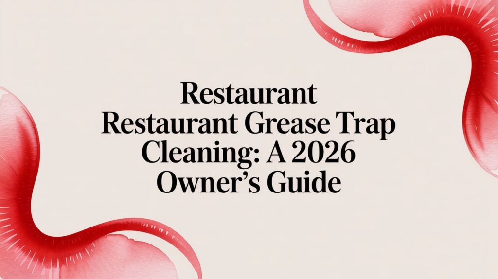 restaurant grease trap cleaning guide cover