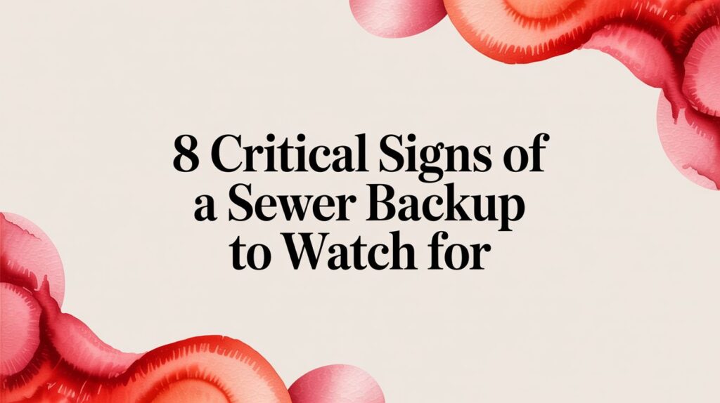 signs of a sewer backup article title