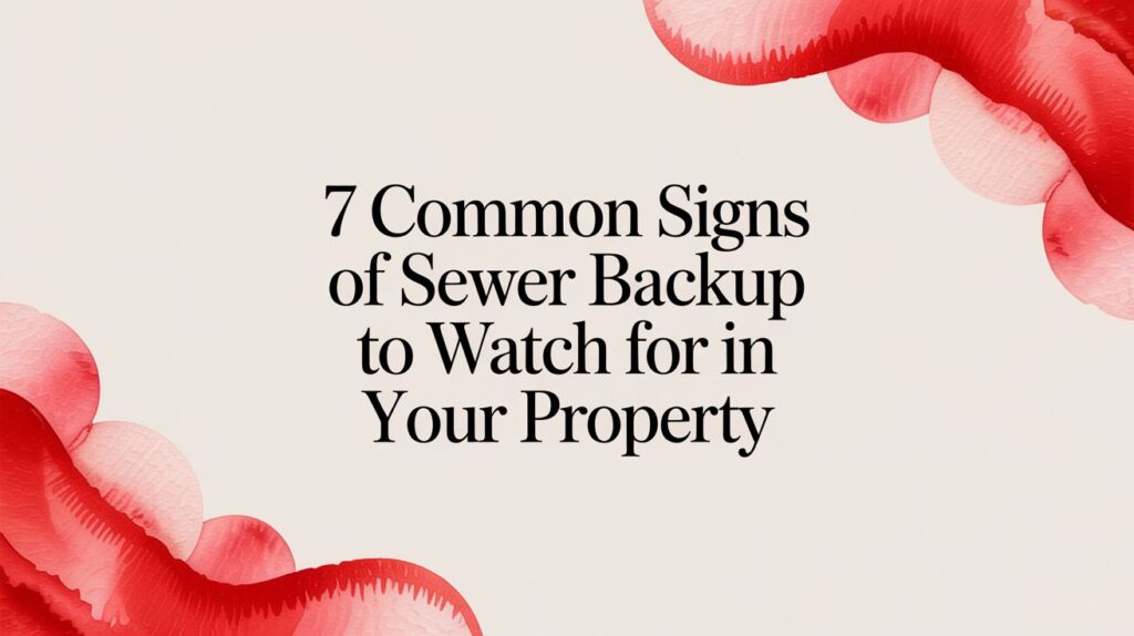 signs of sewer backup title